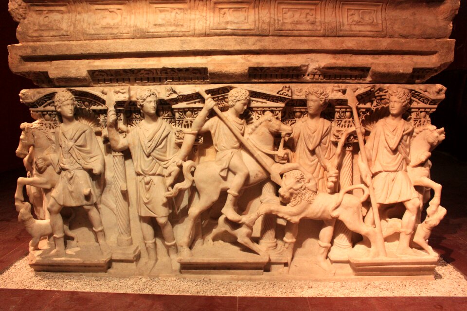 Sarcophagus on historical works