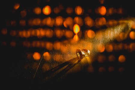 Lighting double exposure marriage photo