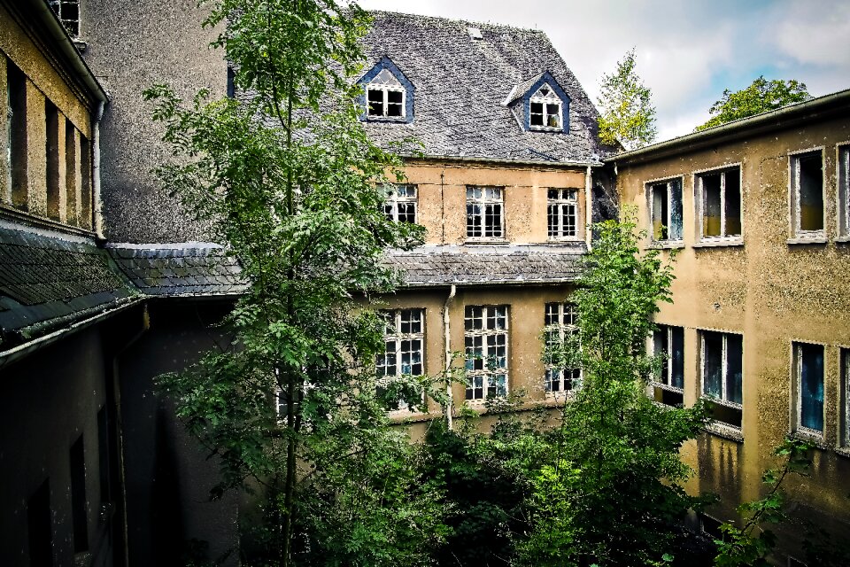Abandoned ruin building