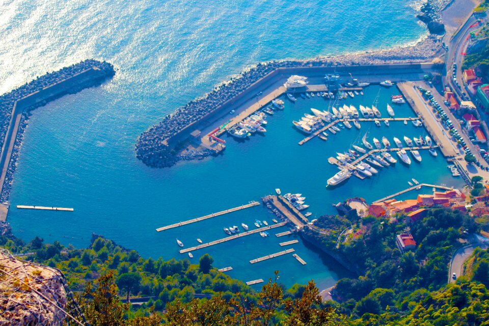 Marina boats blue