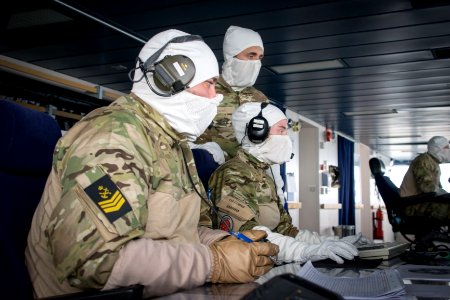 BALTIC SEA (June 10, 2020) Operators on the bridge of the …