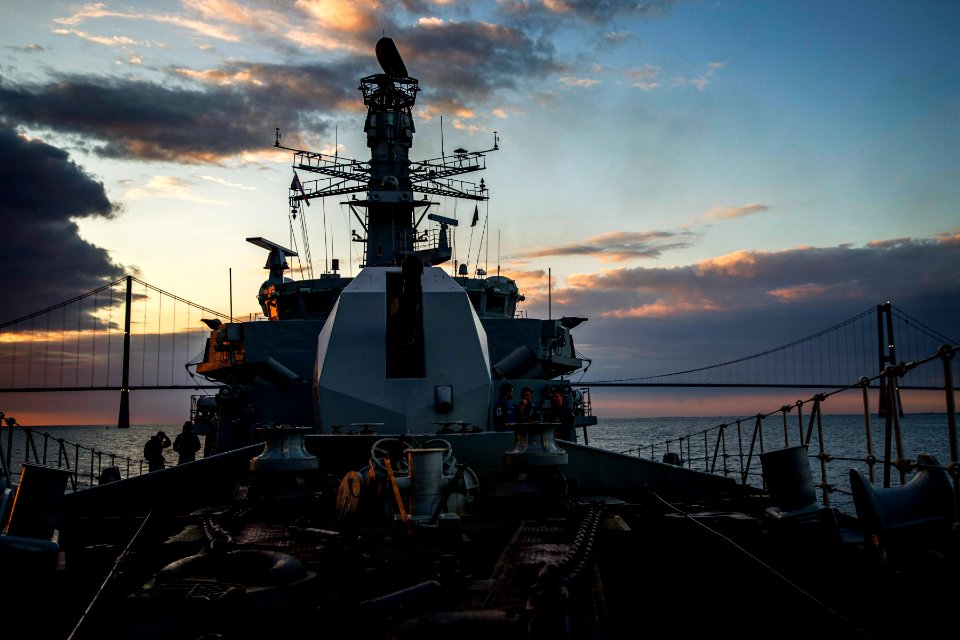 BALTIC SEA (June 8, 2020) Sunset onboard the British Royal…