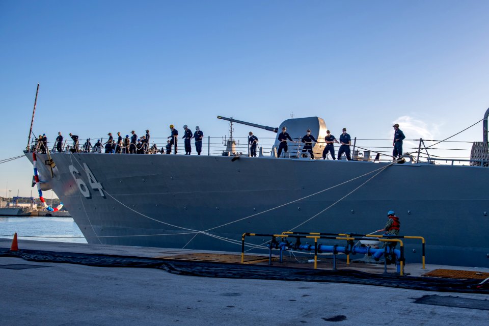 USS Carney departs Naval Station Rota, Spain