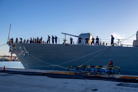 USS Carney departs Naval Station Rota, Spain photo