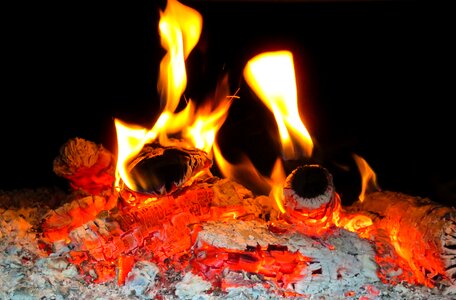 Oven burn campfire photo