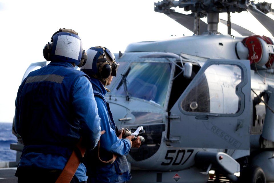 USS PHILIPPINE SEA CRASH AND SALVAGE DRILL