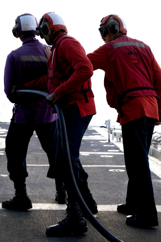 USS PHILIPPINE SEA CRASH AND SALVAGE DRILL