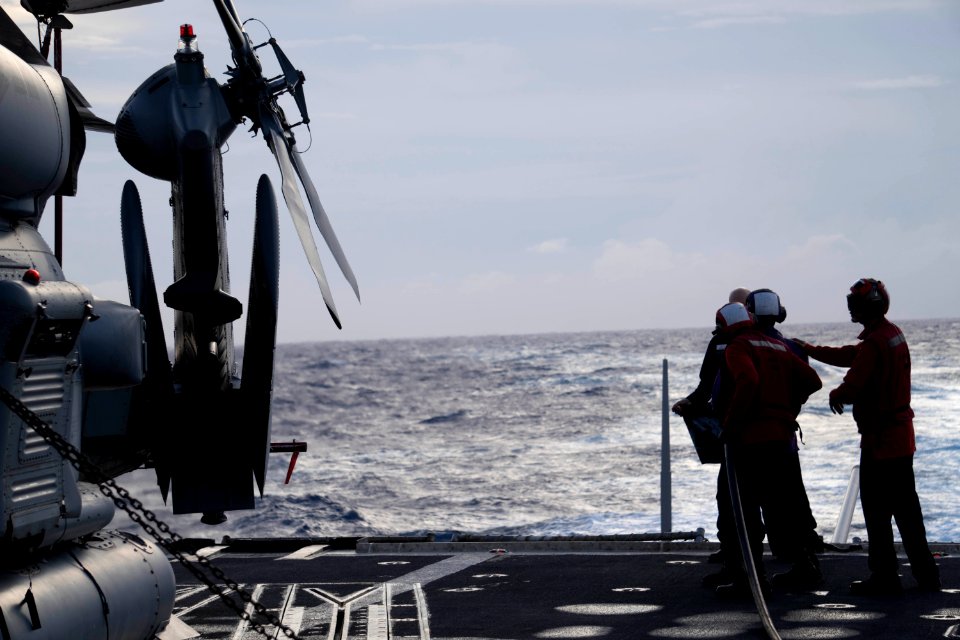 USS PHILIPPINE SEA CRASH AND SALVAGE DRILL