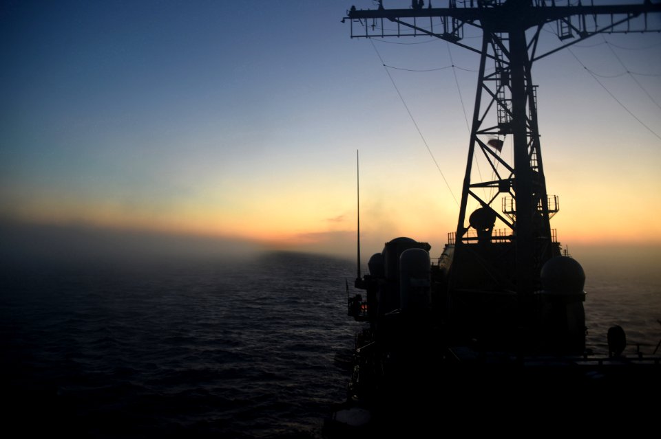 USS PHILIPPINE SEA TRANSITS STRAIT OF GIBRALTAR
