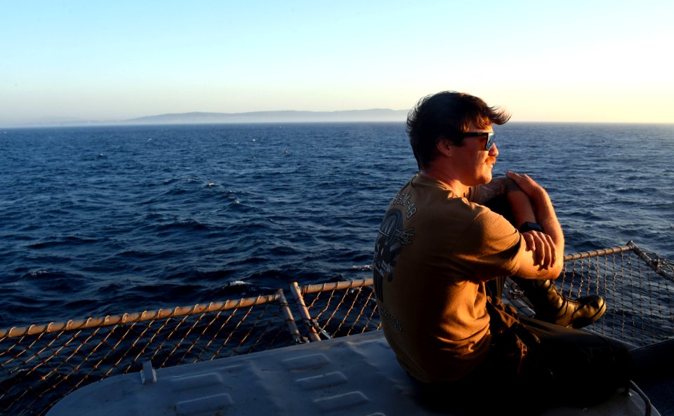 USS PHILIPPINE SEA TRANSITS STRAIT OF GIBRALTAR
