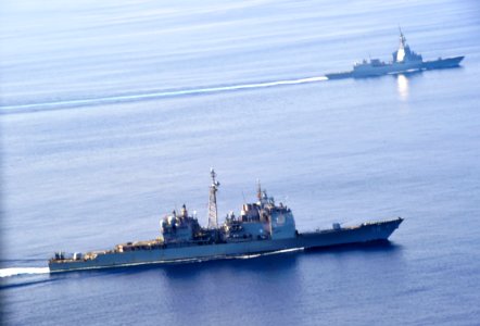 USS PHILIPPINE SEA VERTREP-AT-SEA/PHOTOEX/MARITIME EXERCIS…