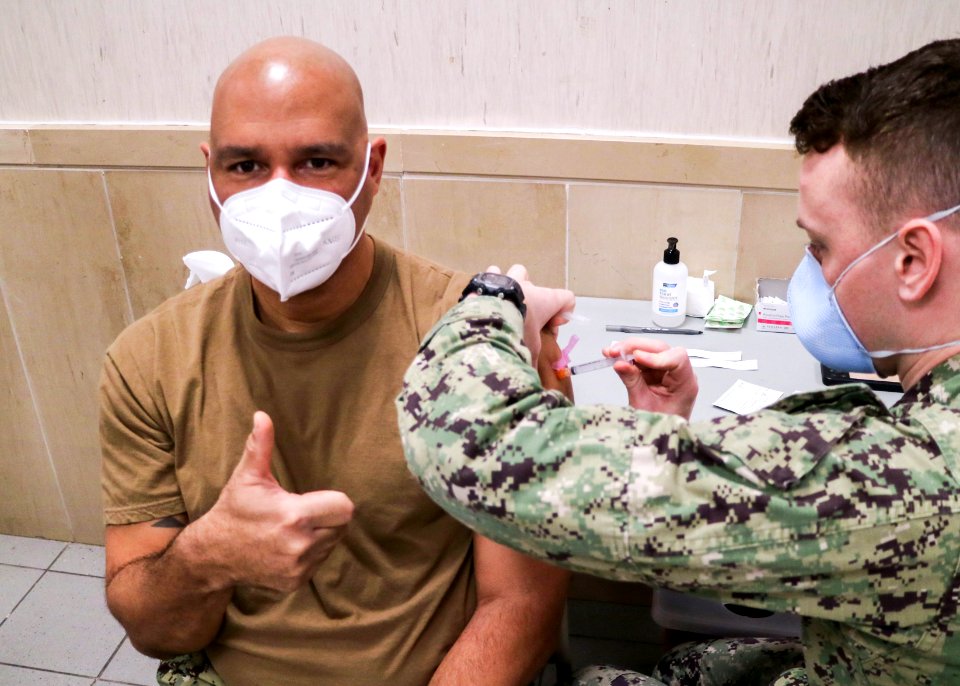 NSA Naples Triad Receives Second Dose of COVID-19 Vaccine