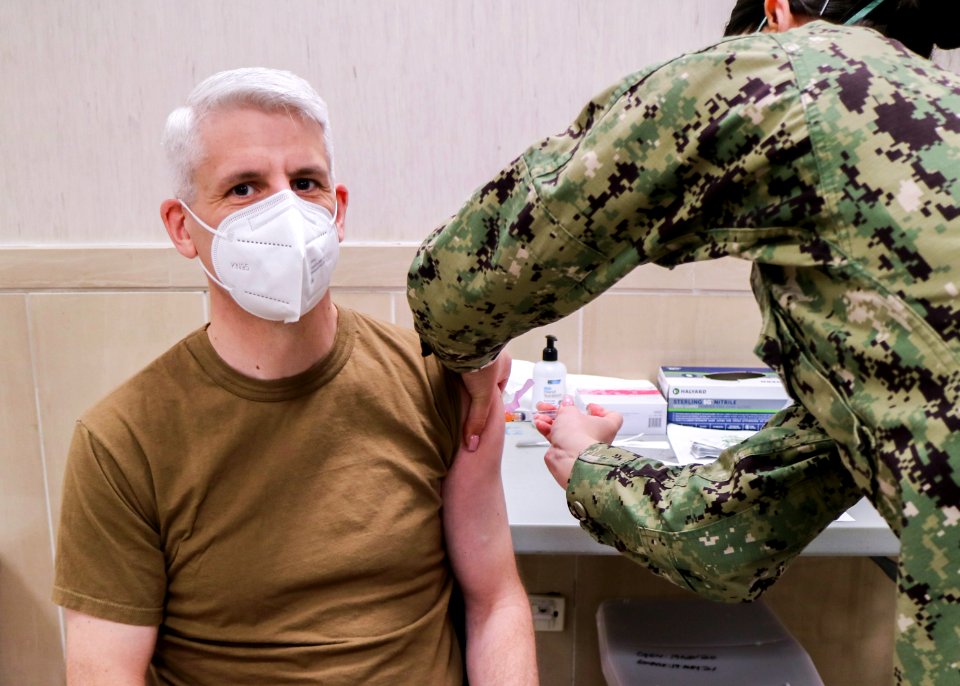 NSA Naples Triad Receives Second Dose of COVID-19 Vaccine