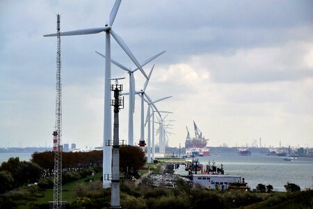 Windmills energy rotterdam