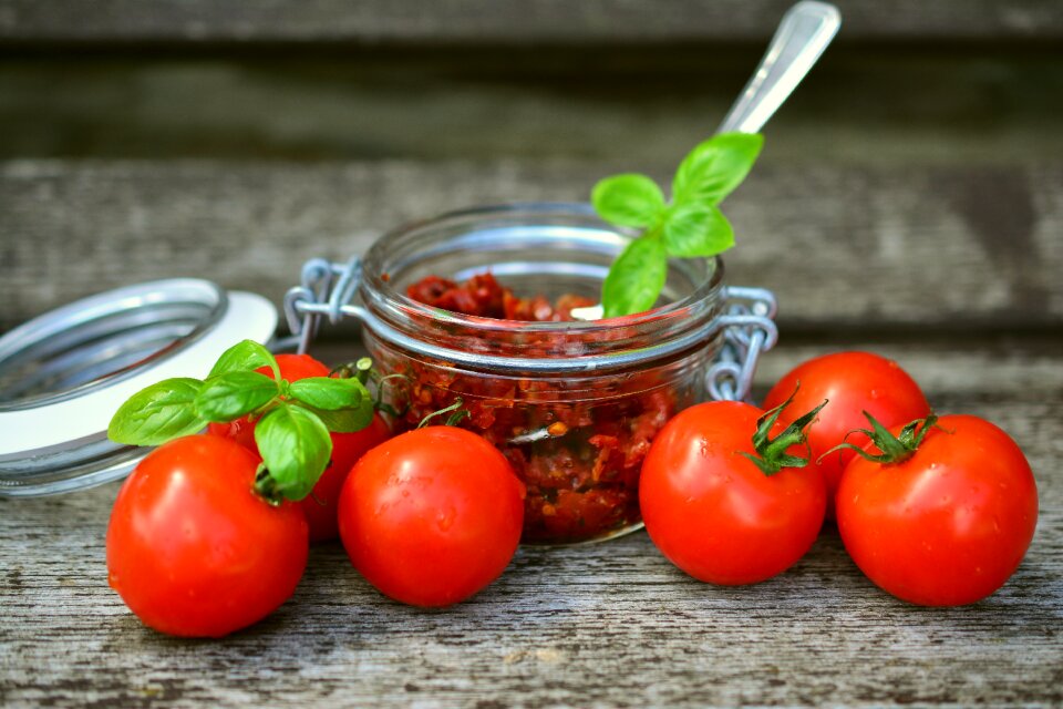 Dry tomatoes in oil mediterranean cuisine dried