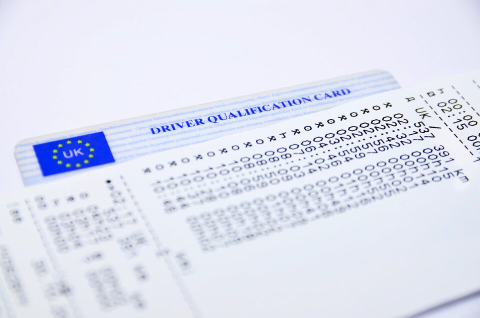 Printed driving record driver rest