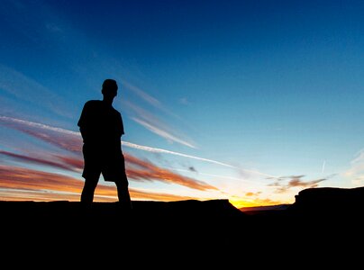 Silhouette man person man silhouette photo