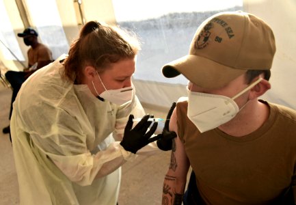 USS PHILIPPINE SEA ADMINISTERS COVID-19 VACCINATIONS DURIN… photo