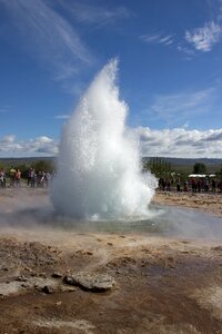 Hot spring water blue