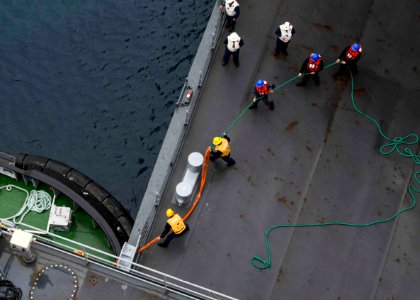 USS Hershel "Woody" Williams (ESB 4) departs Croatia