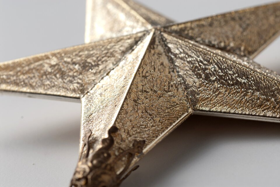 Festive decoration brown stars
