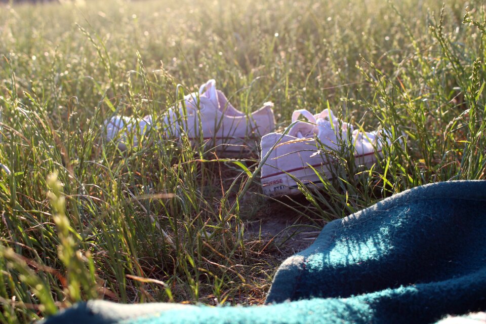 Shoes grass day