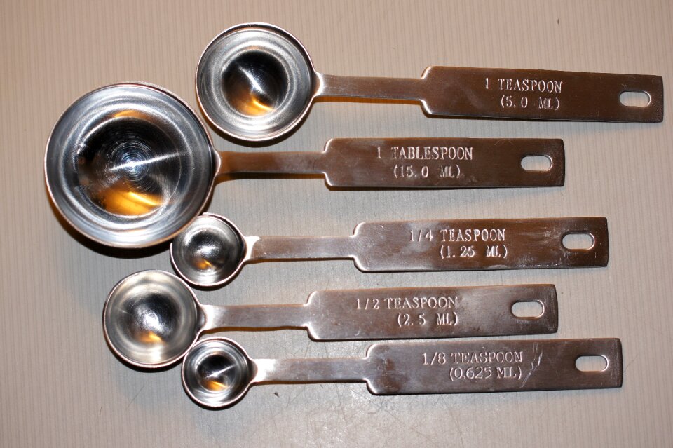 Measuring spoons cooking baking