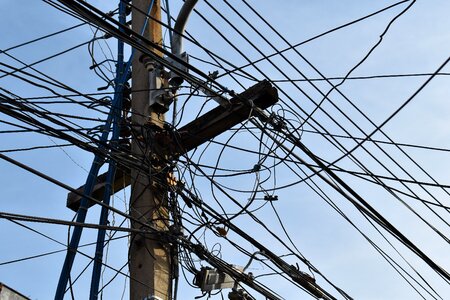Electricity post tangle hot air