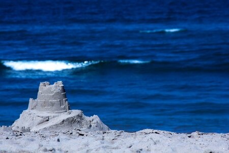Ocean sand castle blue castle