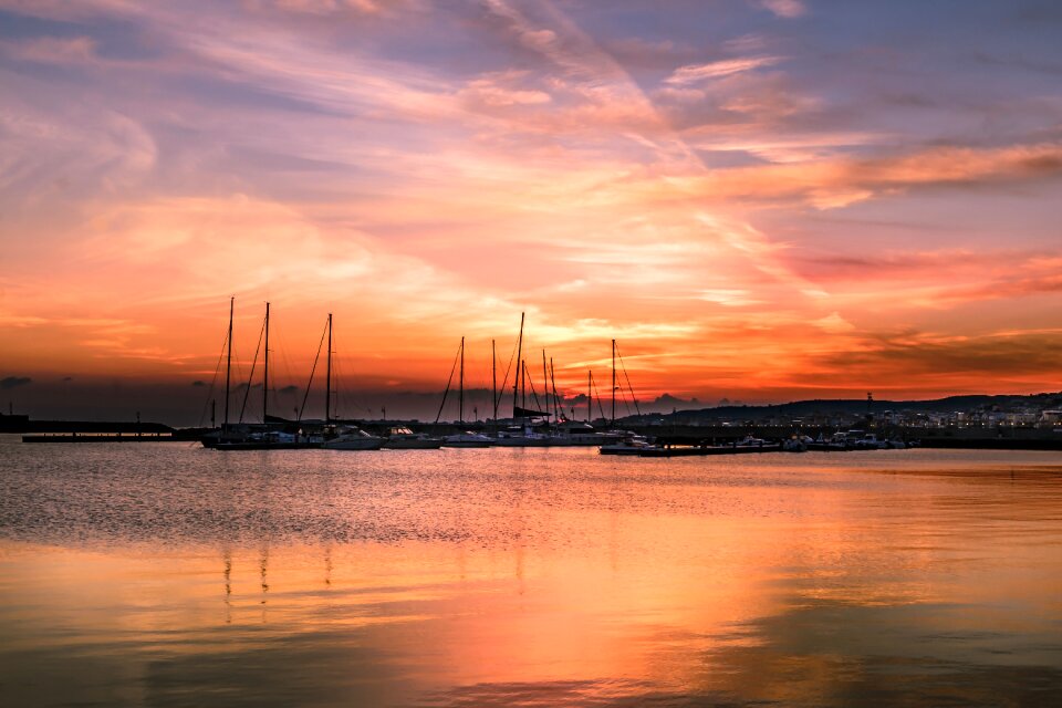 Holiday landscape boats