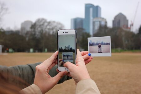 Technology women blur