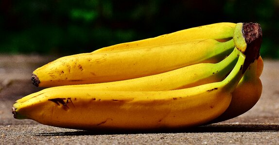 Healthy yellow banana peel photo