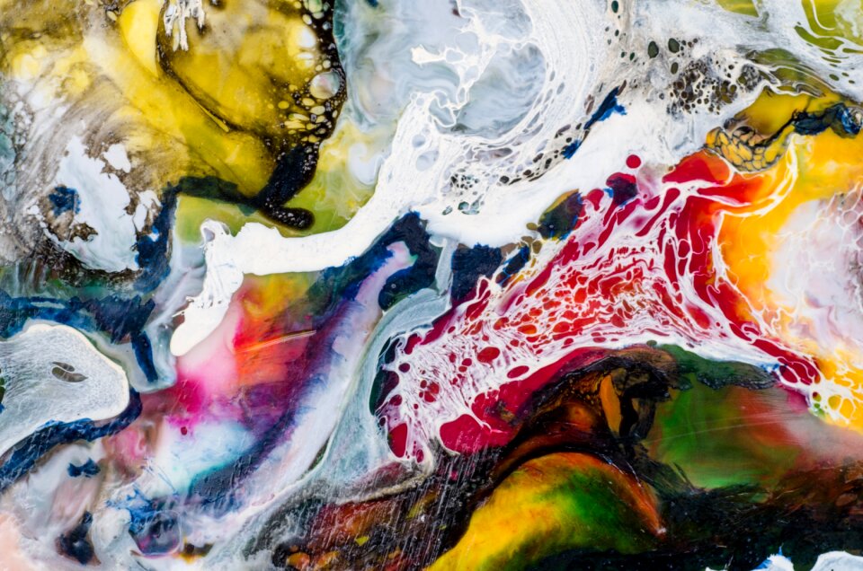 Painting hot wax image wachsbild