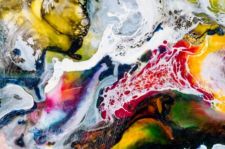 Painting hot wax image wachsbild