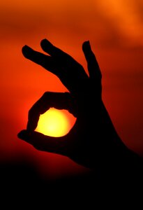 Shadows play sunset