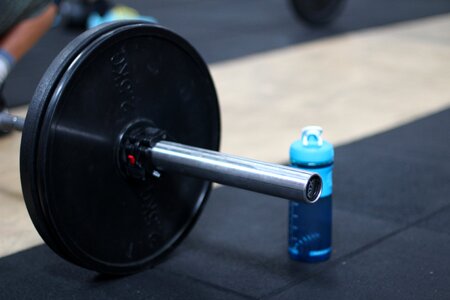 Dumbbell barbell sports equipment photo