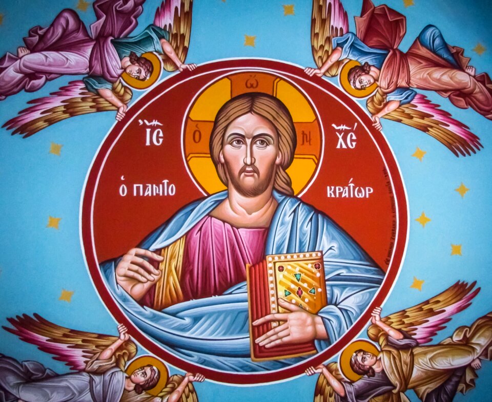 Iconography painting ceiling