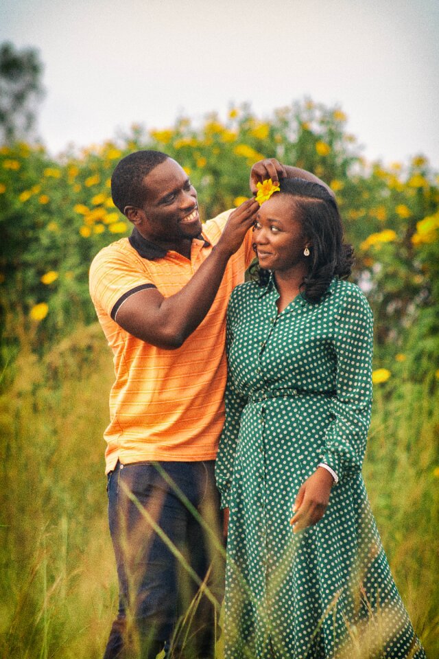 African couple love