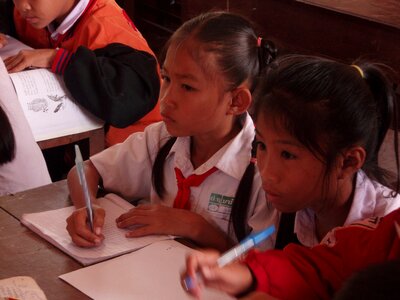 Laos children instruction photo