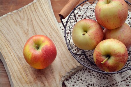 Fruit basket bio bio apple photo