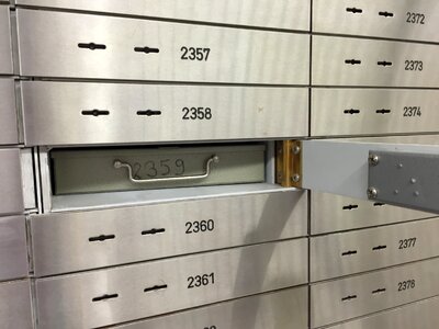 Safe deposit box security vault photo