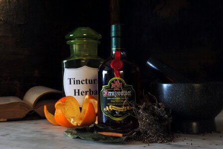 Aperitif brandy herb-liqueur