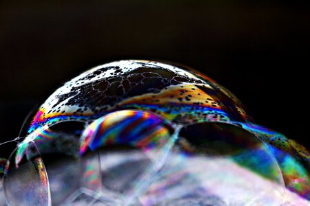 Iridescent colorful water photo