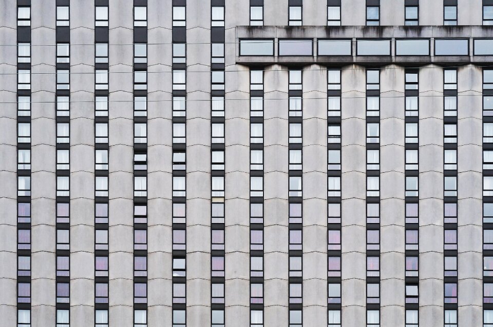Balconies modern building exterior
