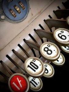 Pre-decimal cash register antique