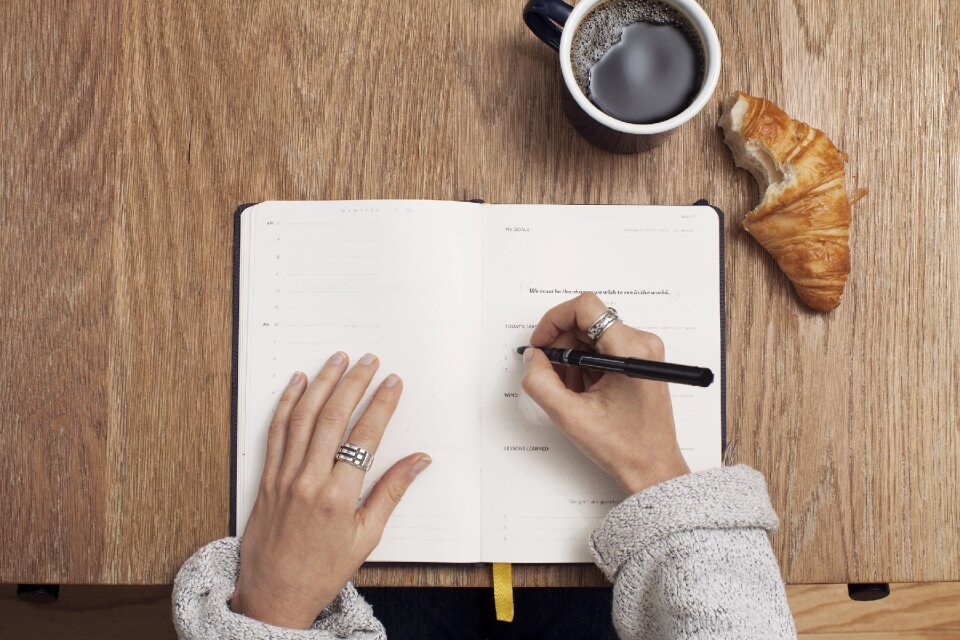 Notebook writing cup