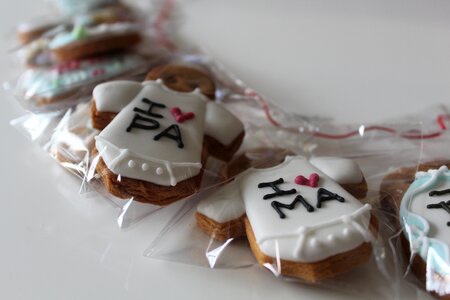 Biscuit received salivary handmade cookies photo