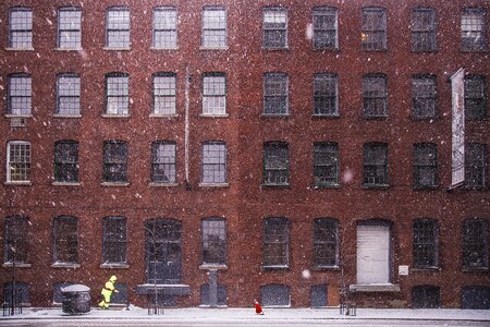 Winter city house