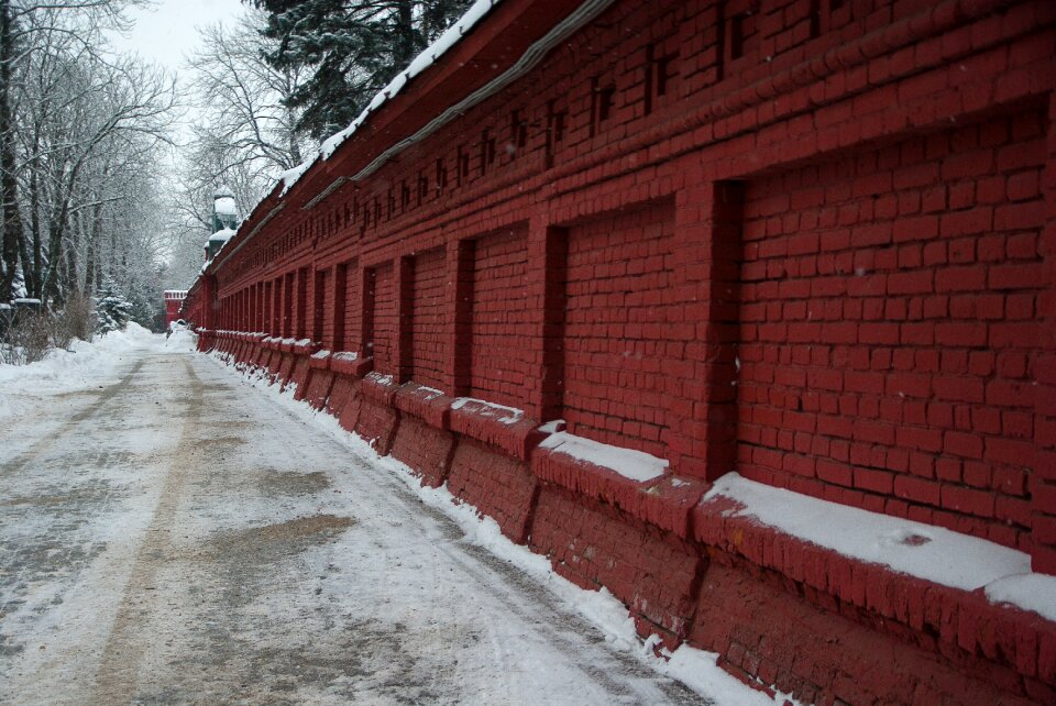 Cemetery graves snow