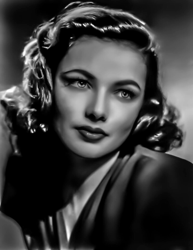 Vintage female portrait hollywood actress gray vintage